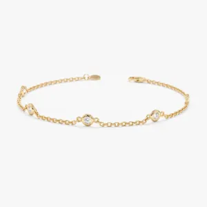 Dainty Diamond By the Yard Bracelet - 0.25ctw, Tanya