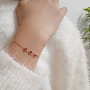 Dainty Garnet Bracelet