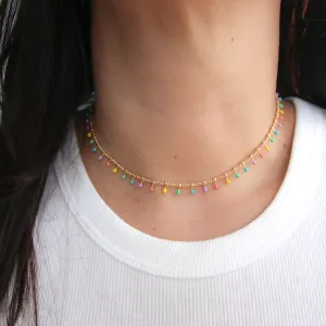 Dangling Pastel Multicolor Choker