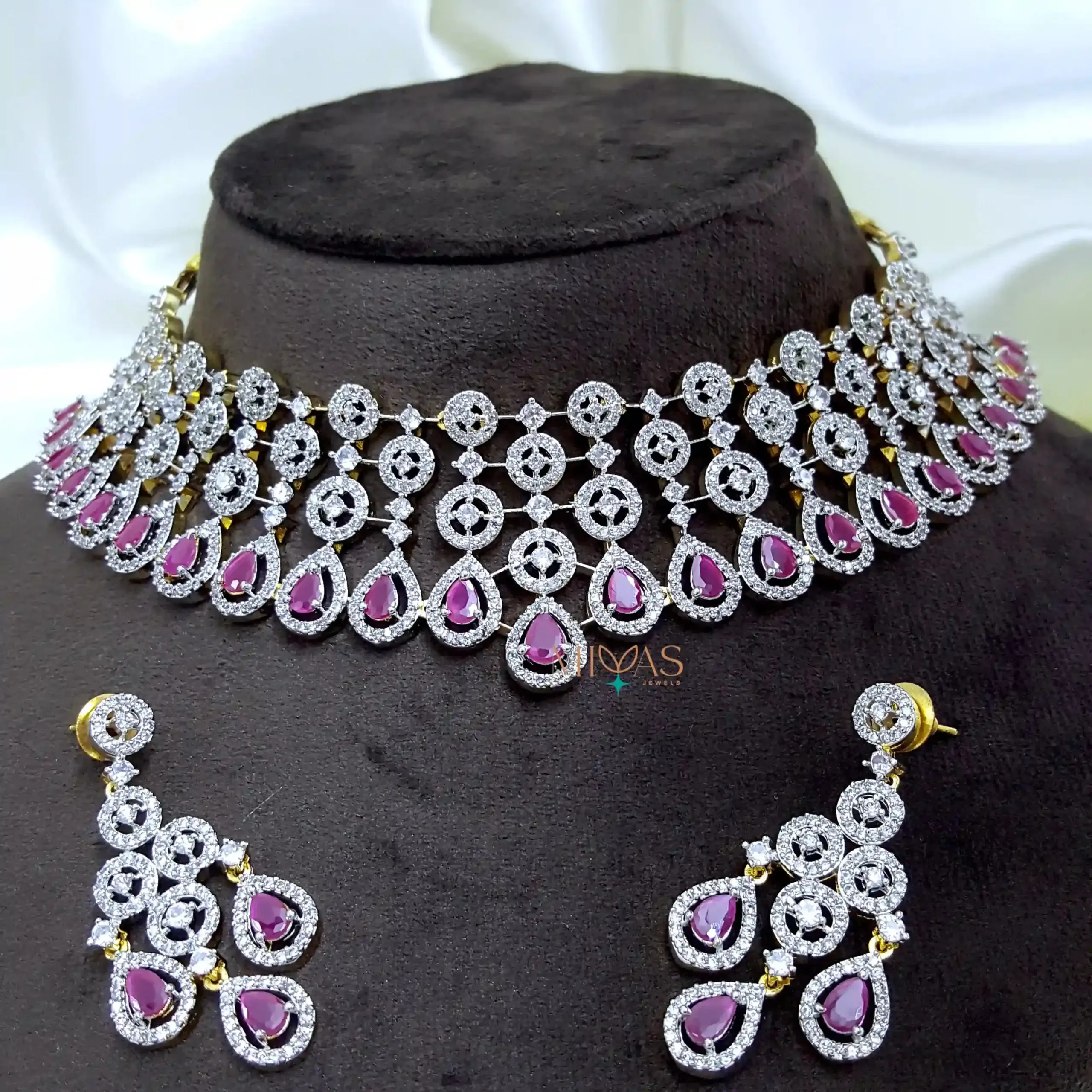 Dazzling AD Stone Bridal Choker