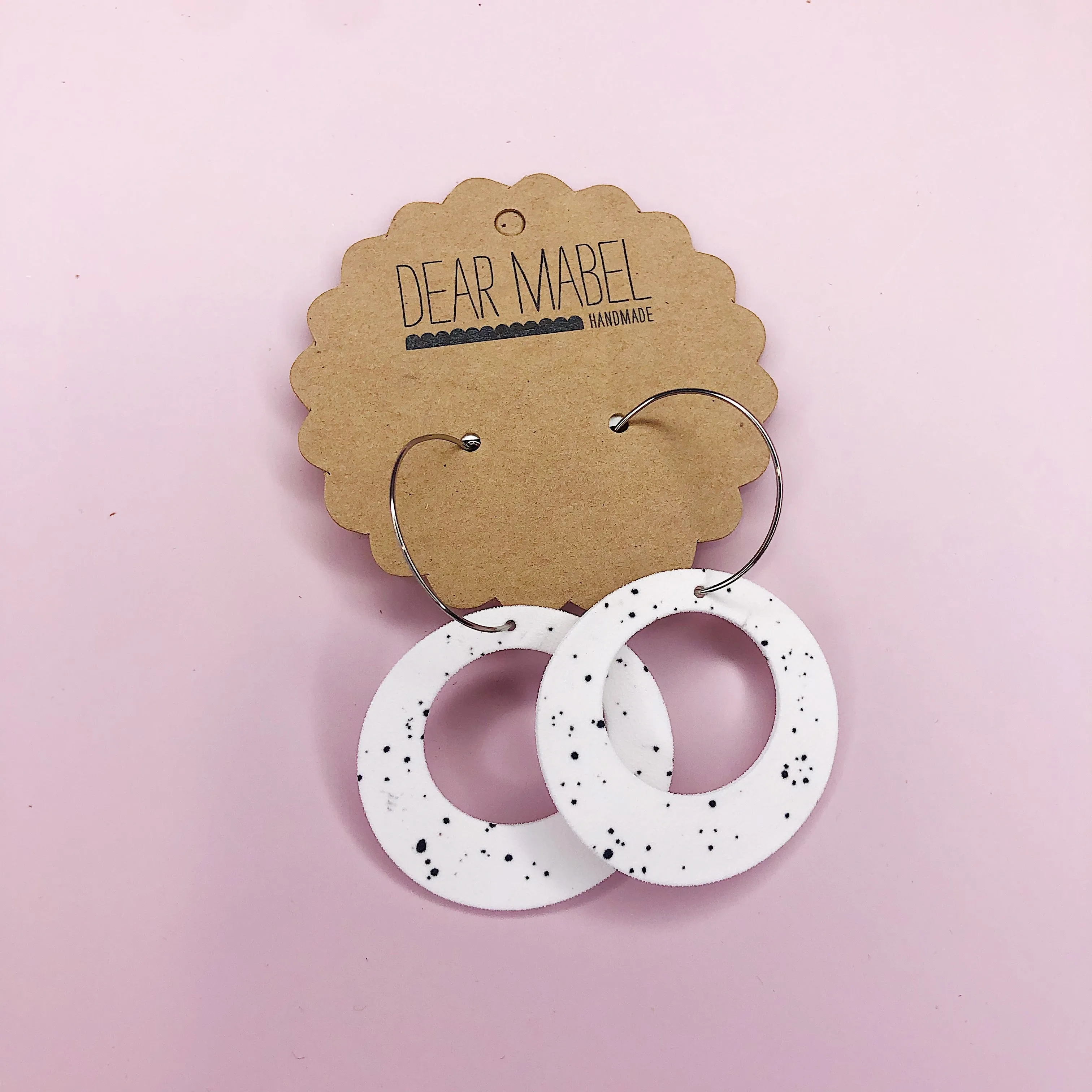 Dear Mabel Handmade - Dalmatian Earrings*