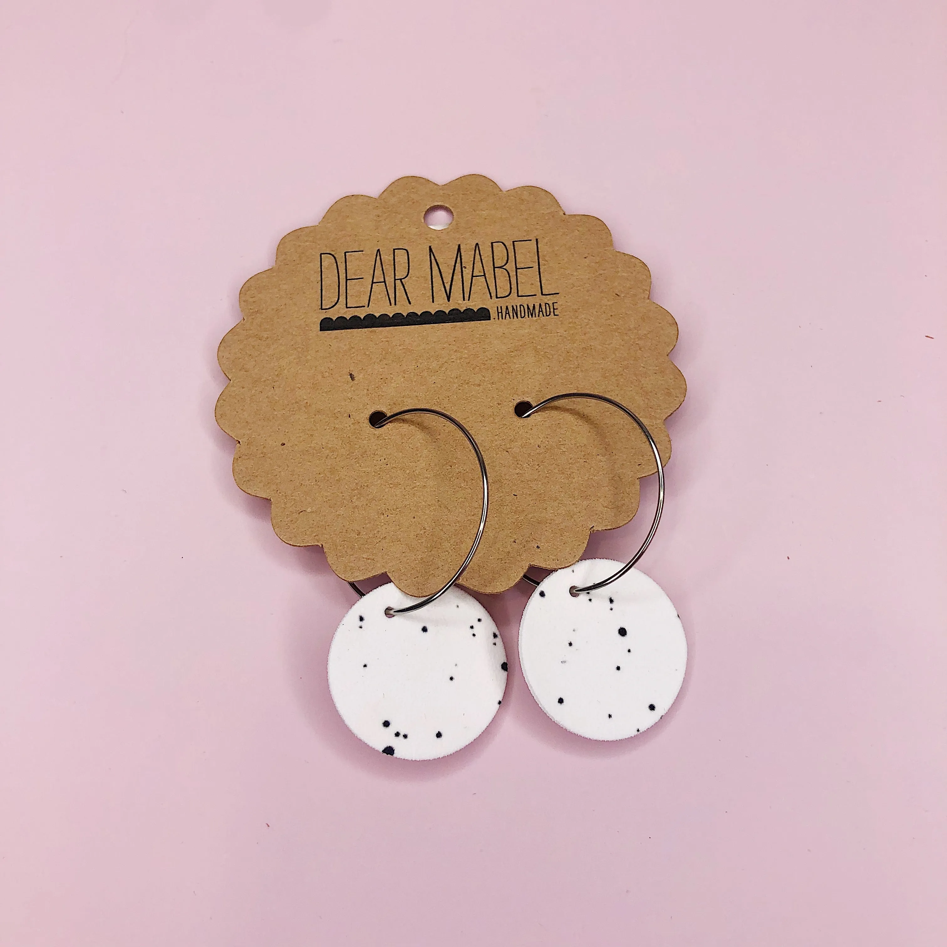 Dear Mabel Handmade - Dalmatian Earrings*