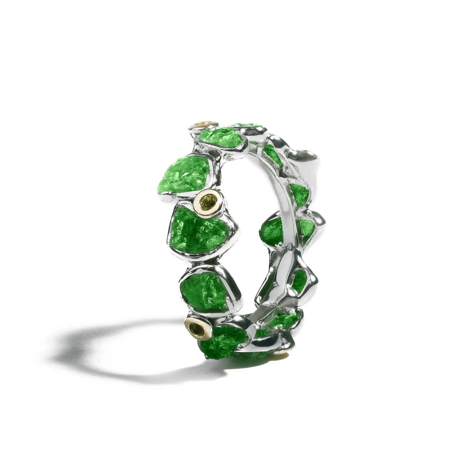 Delos Tsavorite and Peridot Ring