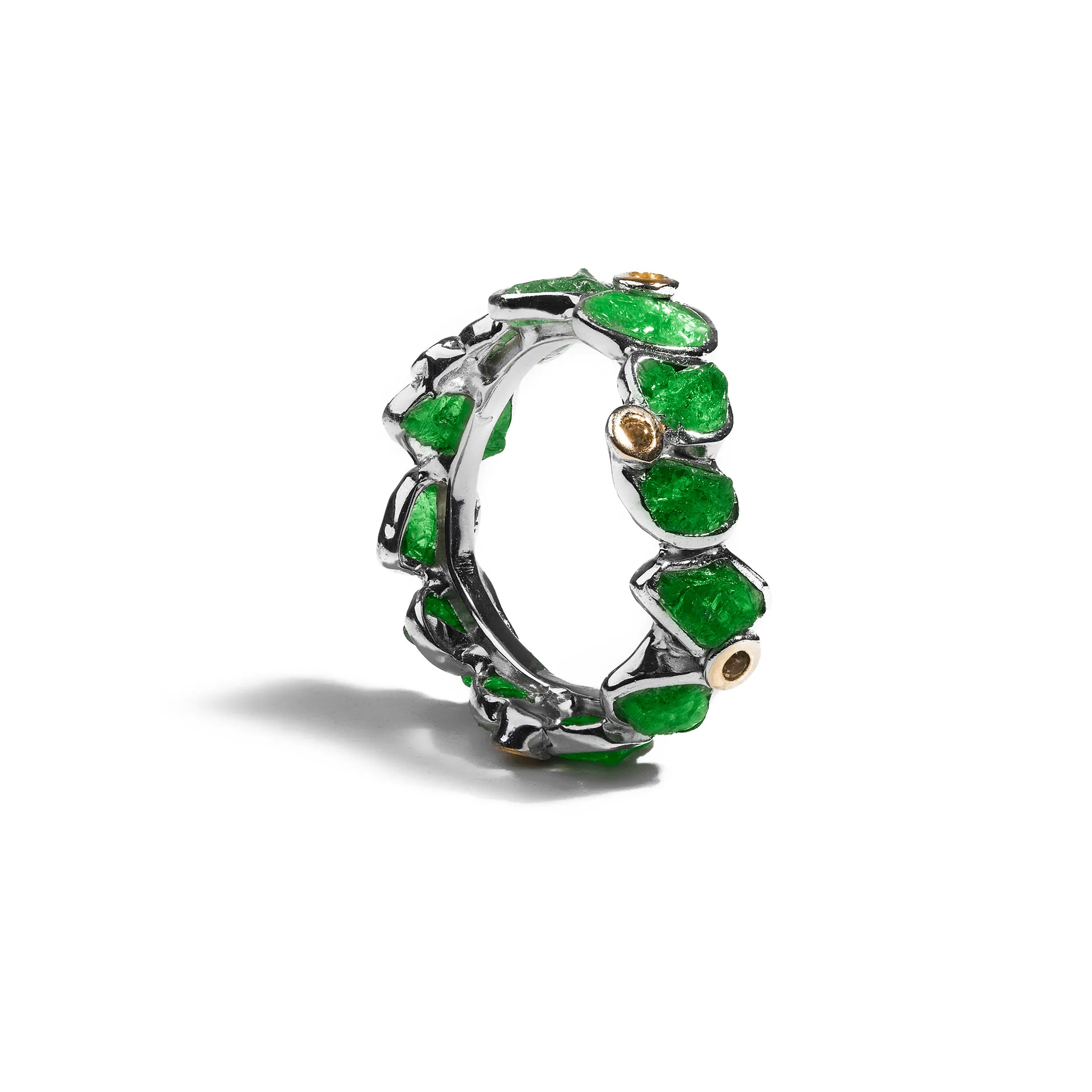 Delos Tsavorite and Peridot Ring