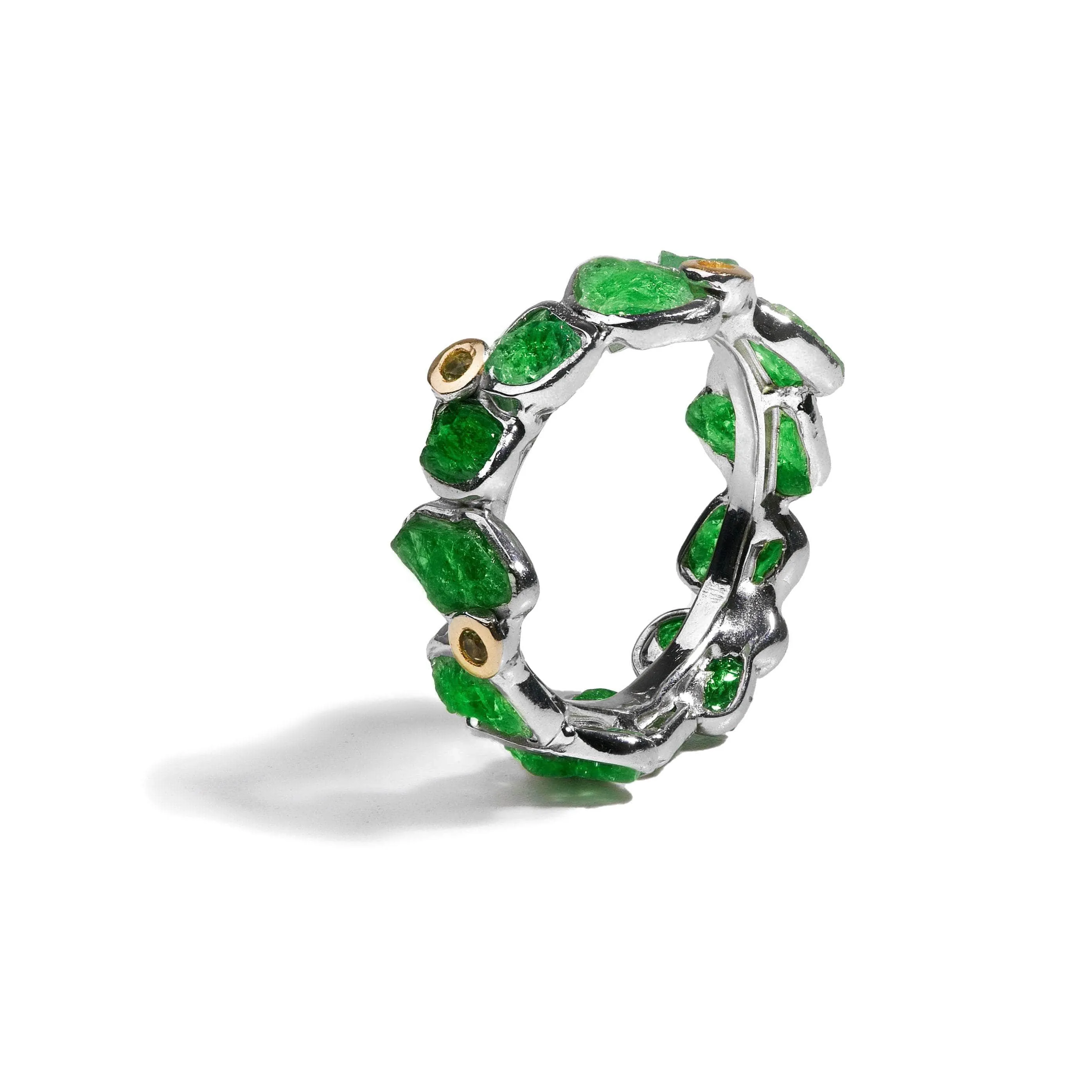 Delos Tsavorite and Peridot Ring