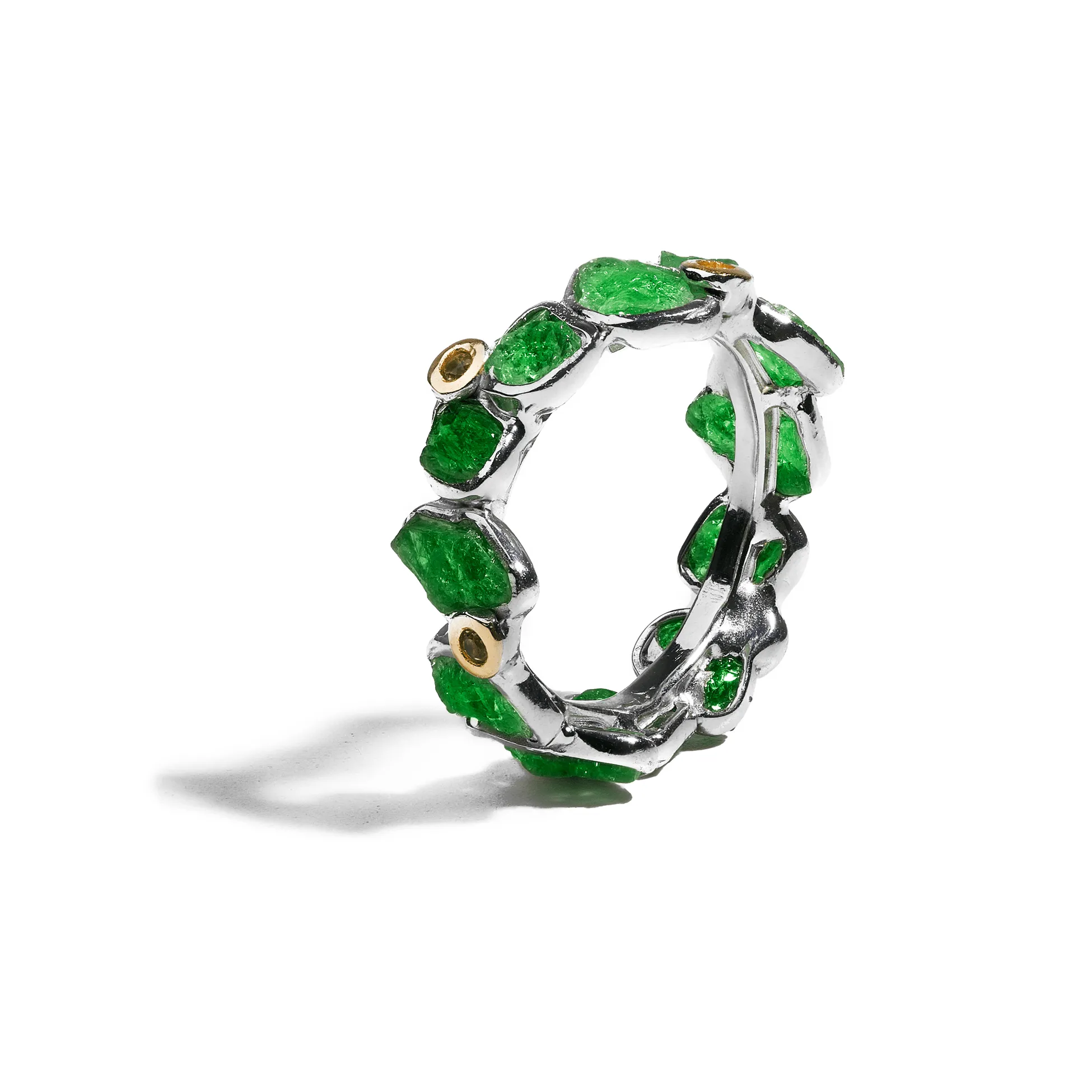 Delos Tsavorite and Peridot Ring