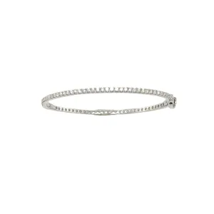 Diamond Bangle Bracelet in White Gold