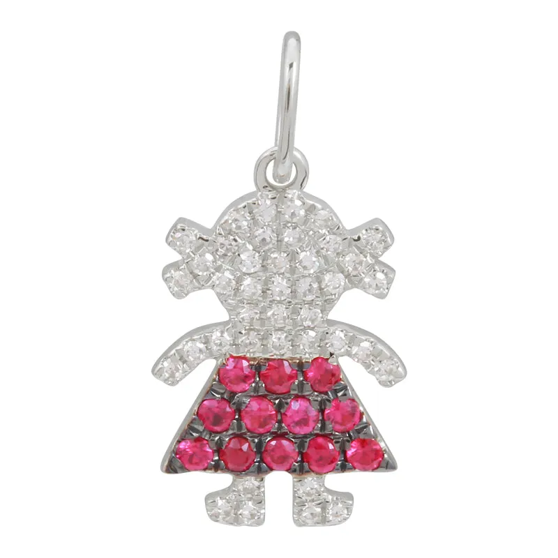 Diamond / Gemstone Girl (Charm Only)