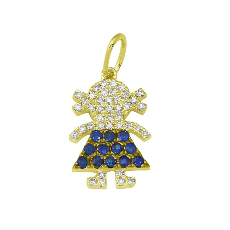 Diamond / Gemstone Girl (Charm Only)