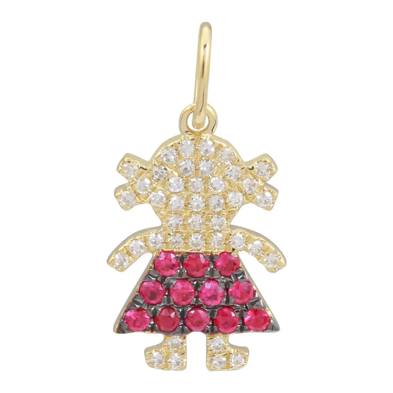 Diamond / Gemstone Girl (Charm Only)