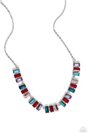 Elite Emeralds - Red Necklace - Paparazzi Accessories