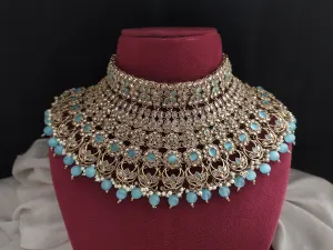 Embrace Cultural Grandeur With Heavy Design Multilayer Mehandi Choker Set