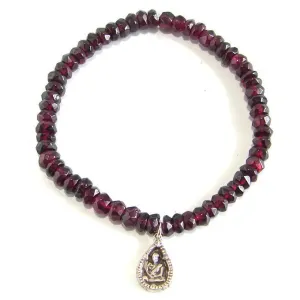 Enlighten Me Bracelet |  Buddha Garnet Bracelet | Love Wisdom