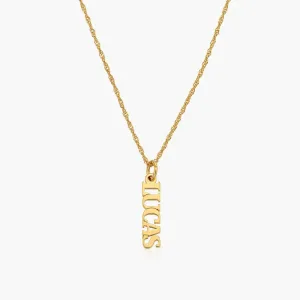Exceptional Name Necklace with Birthstone in 14kt Gold Over Sterling Silver