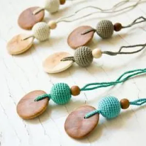 FrejaToys Natural Silk and Wood Necklaces