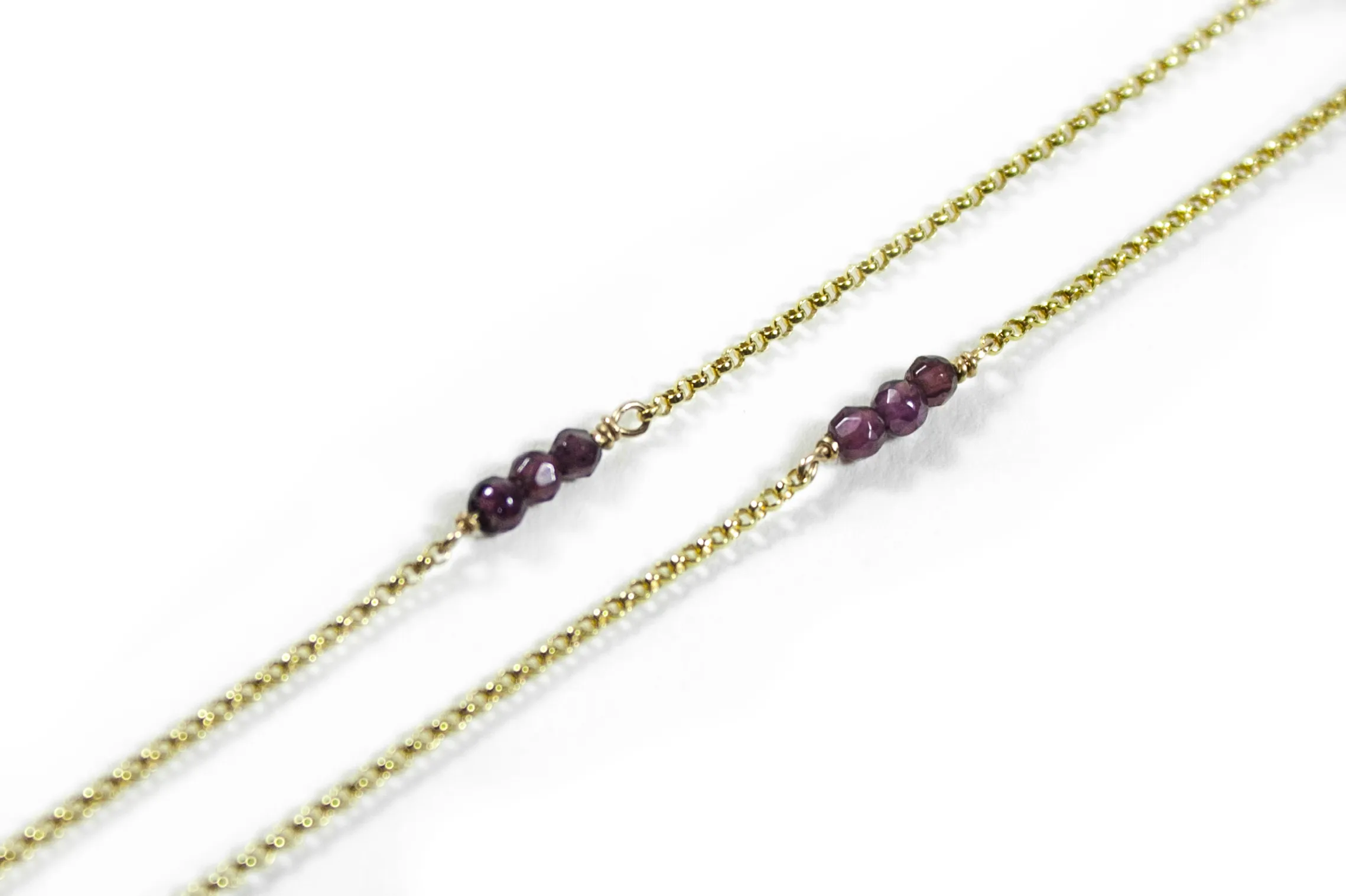 Garnet Grace Necklace - 9ct Gold