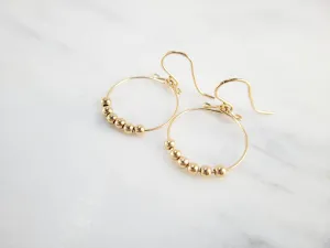 Gold Hoop Fidget Earrings