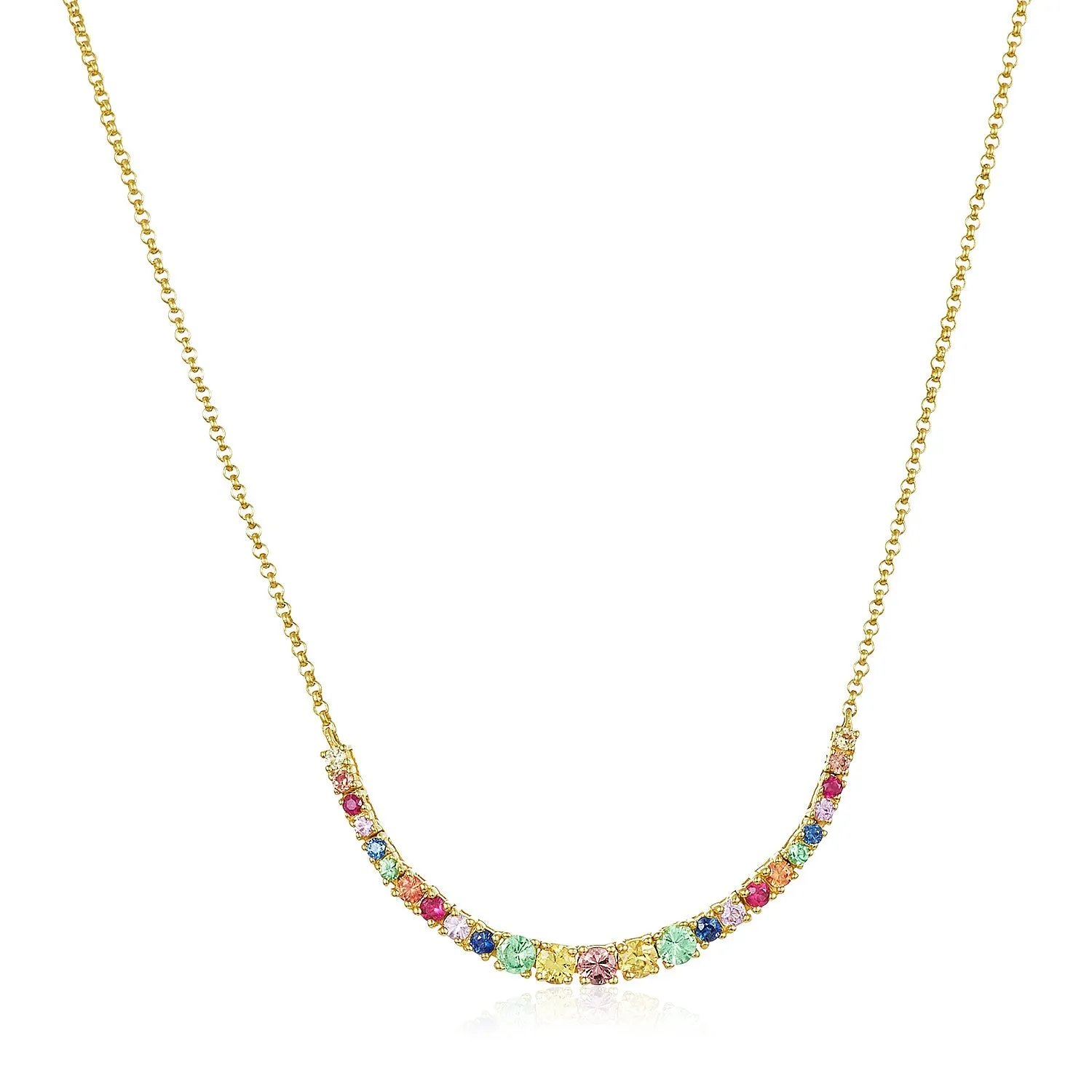 Graduated Basket Set Gemstone Necklace