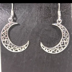Heart Half Moon Earring