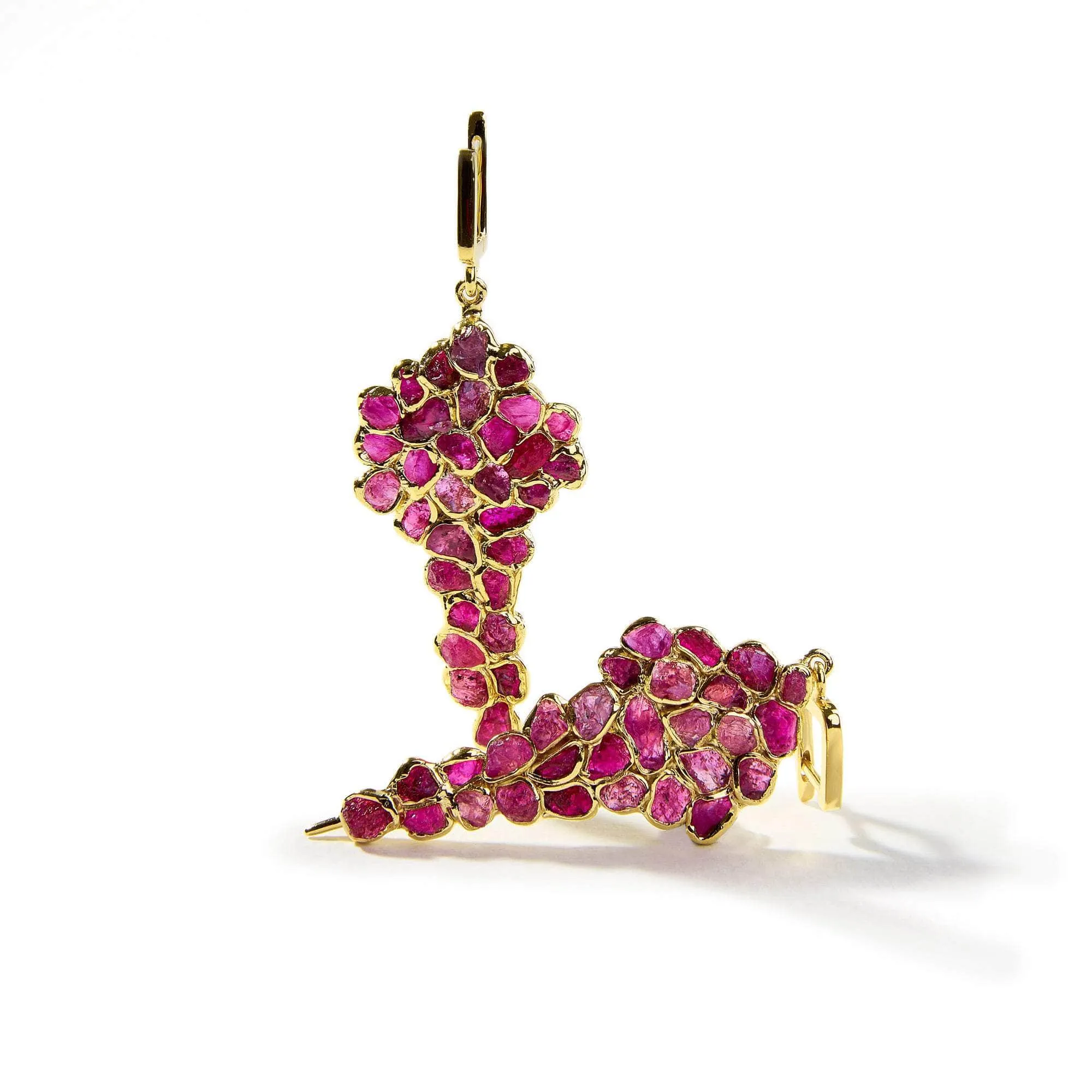 Ivy Rough Ruby Earrings