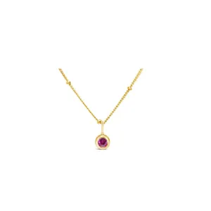 July Birthstone Necklace - Gold