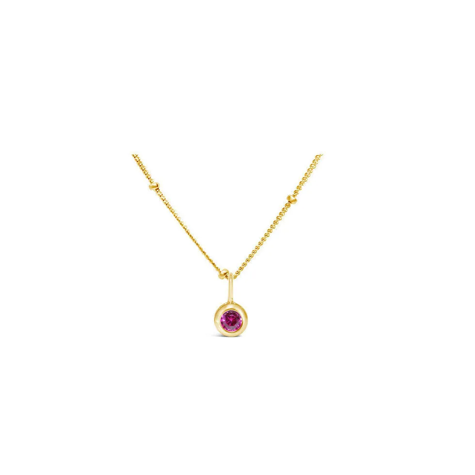 July Birthstone Necklace - Gold