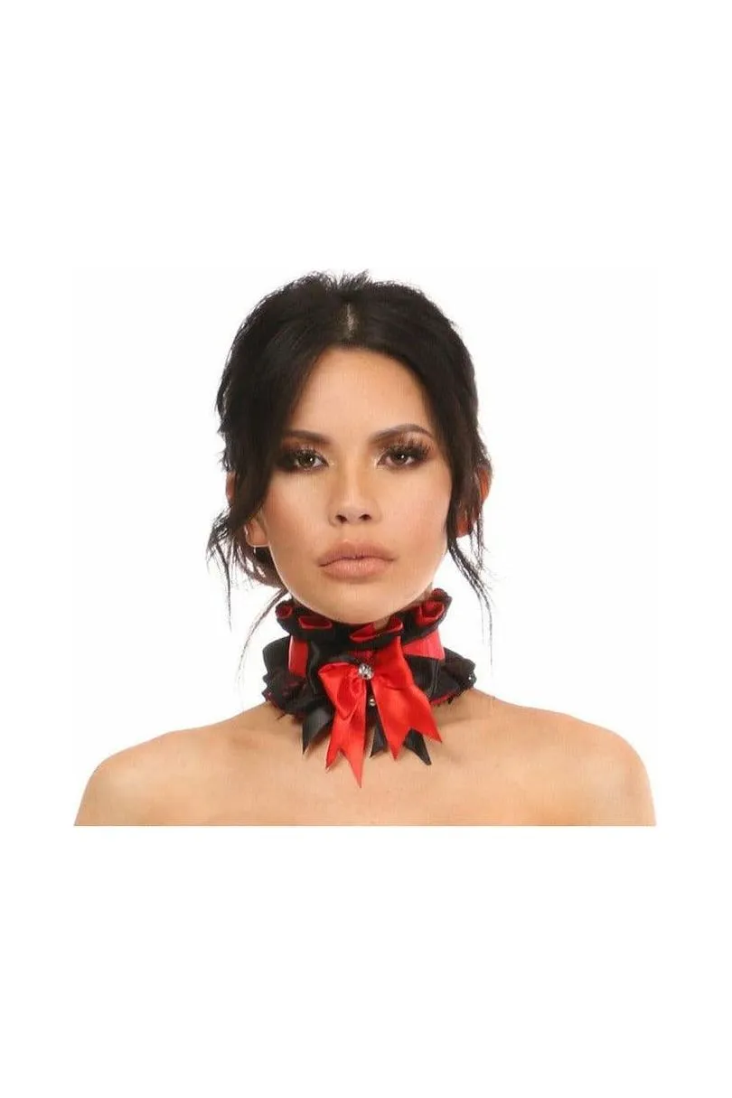 Kitten Collection Red/Black Lace Choker