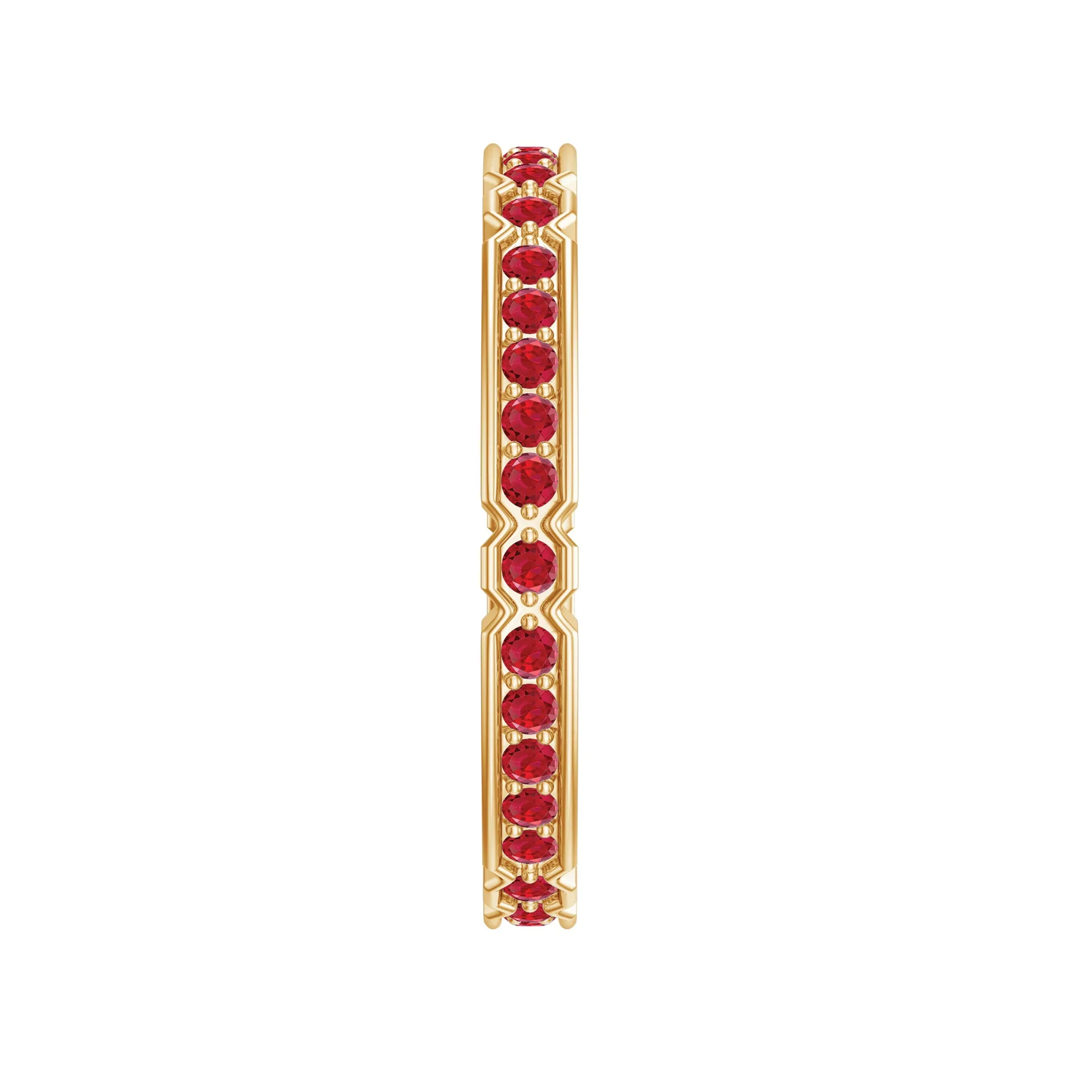 Lab-Created Ruby Classic Eternity Band Ring in Gold