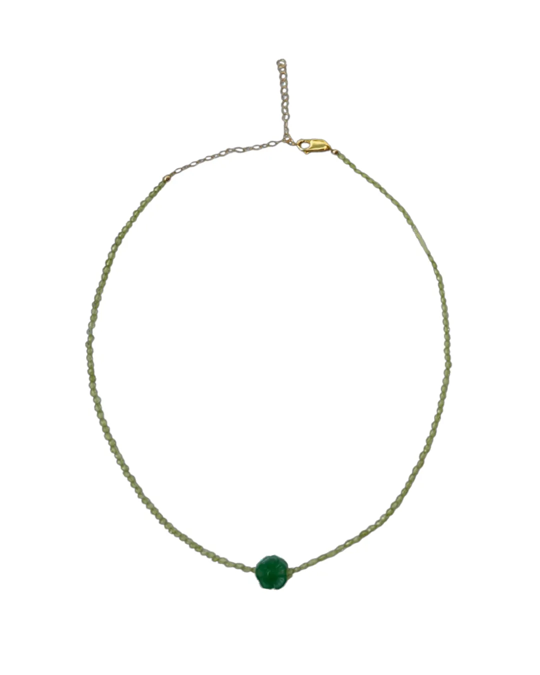 Lime Crystal Flower Necklace