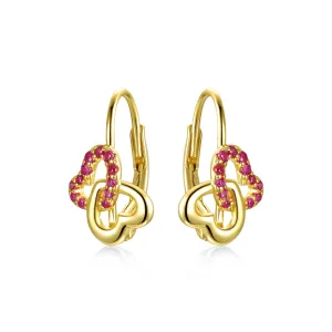 Louise Double Heart Leverback Earrings