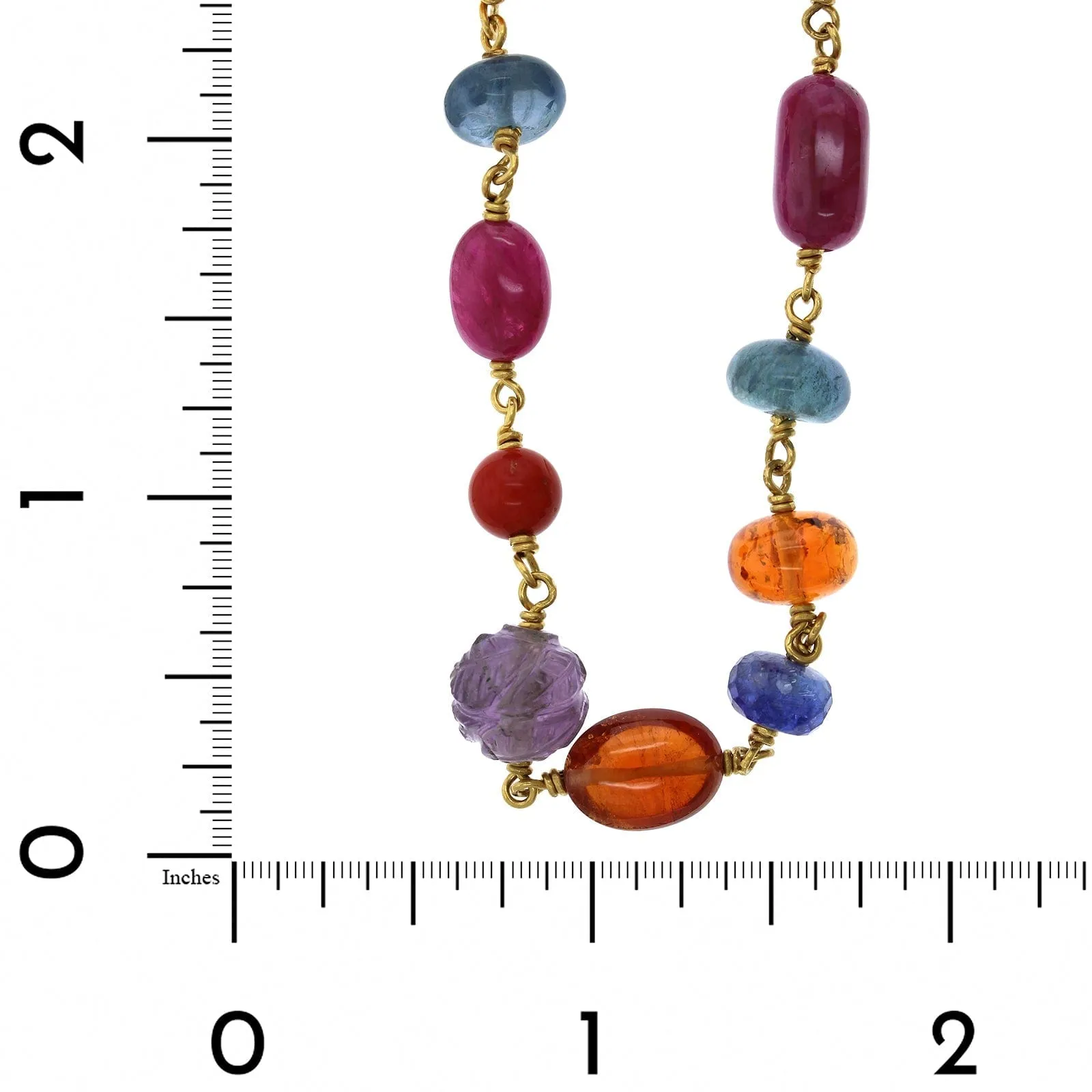 Mallary Marks 22K Yellow Gold Multi Gem Bead Bracelet