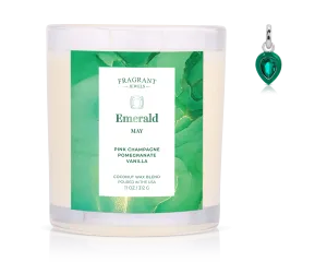 May Emerald Birthstone Charm - Jewel Candle