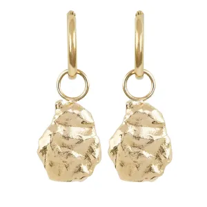 Medium molten coral rock Earring