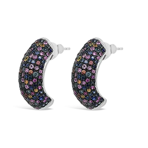 Multi-color Sapphire Earrrings