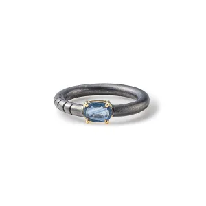 Nabu Blue Sapphire Ring (Black Rhodium)