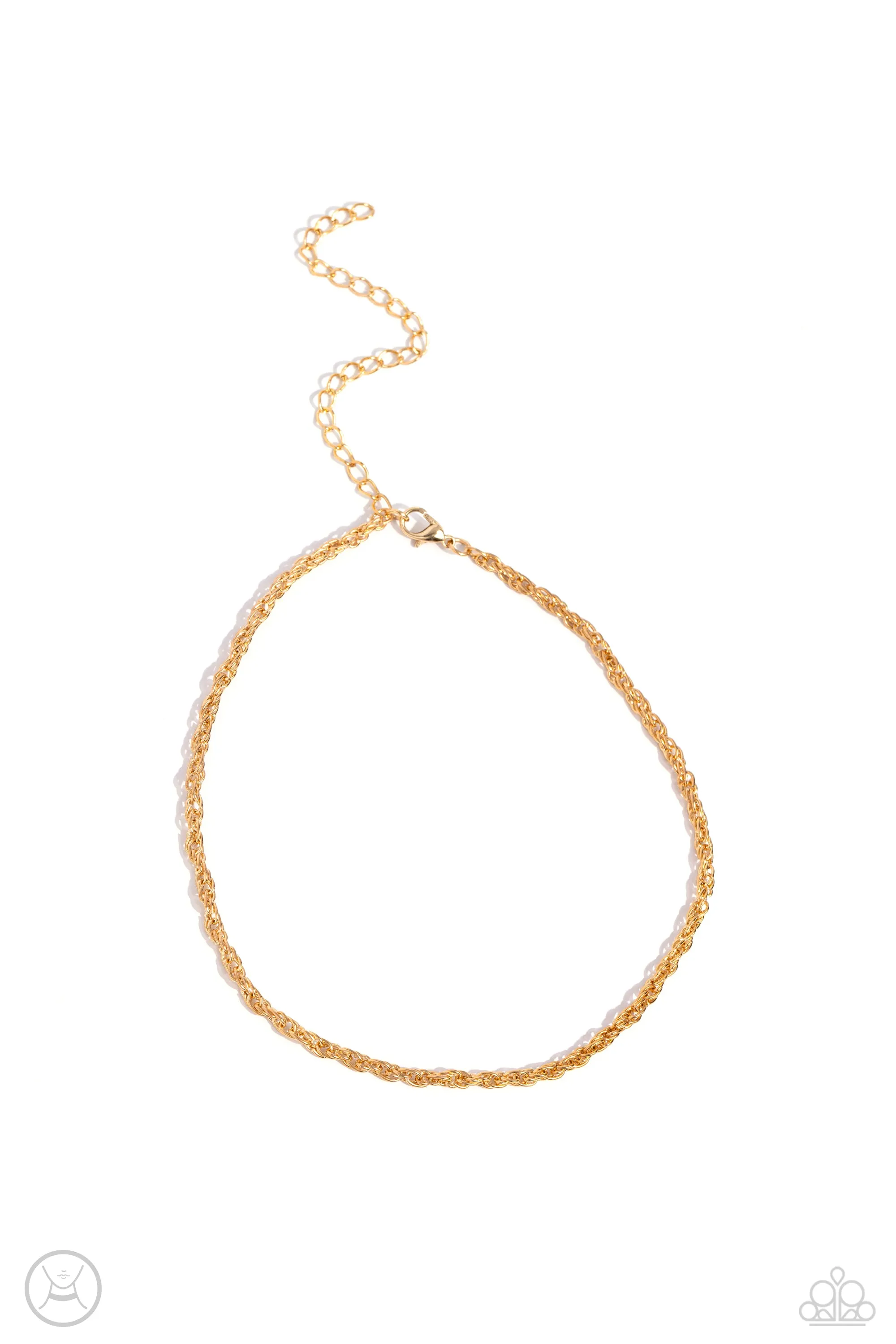 Necklaces Glimmer of ROPE - Gold Choker N443