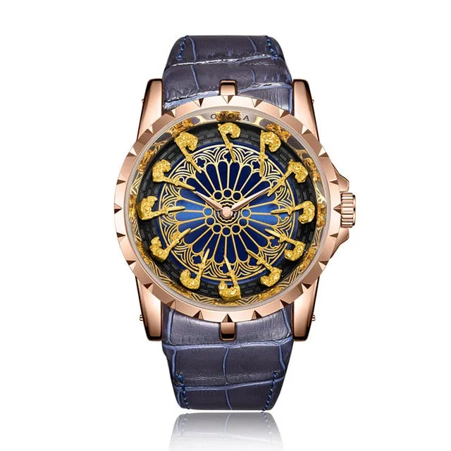 Noble Knights™ Titanium Leather Timepiece