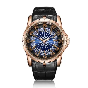 Noble Knights™ Titanium Leather Timepiece