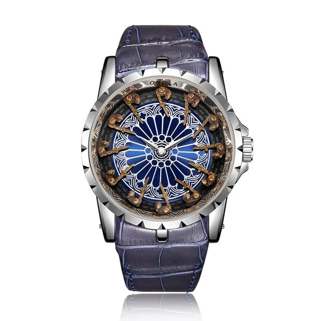 Noble Knights™ Titanium Leather Timepiece