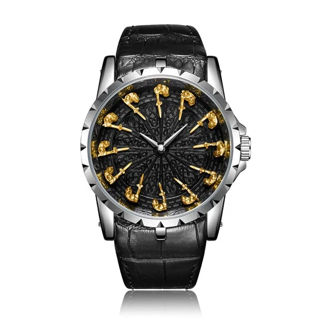 Noble Knights™ Titanium Leather Timepiece