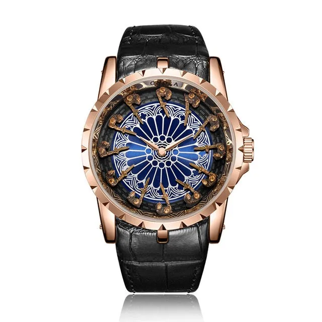 Noble Knights™ Titanium Leather Timepiece