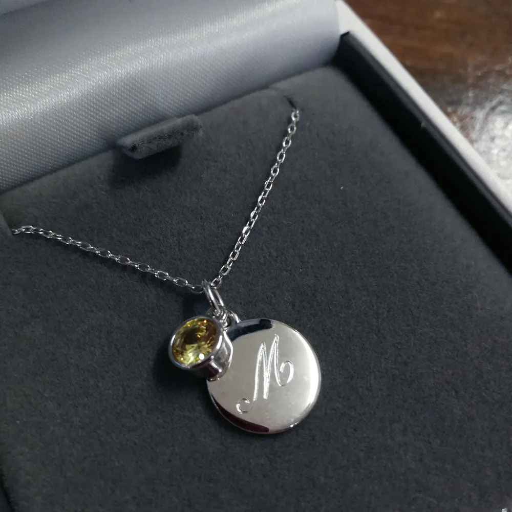November Birthstone Sterling Silver Pendant And Earrings Set