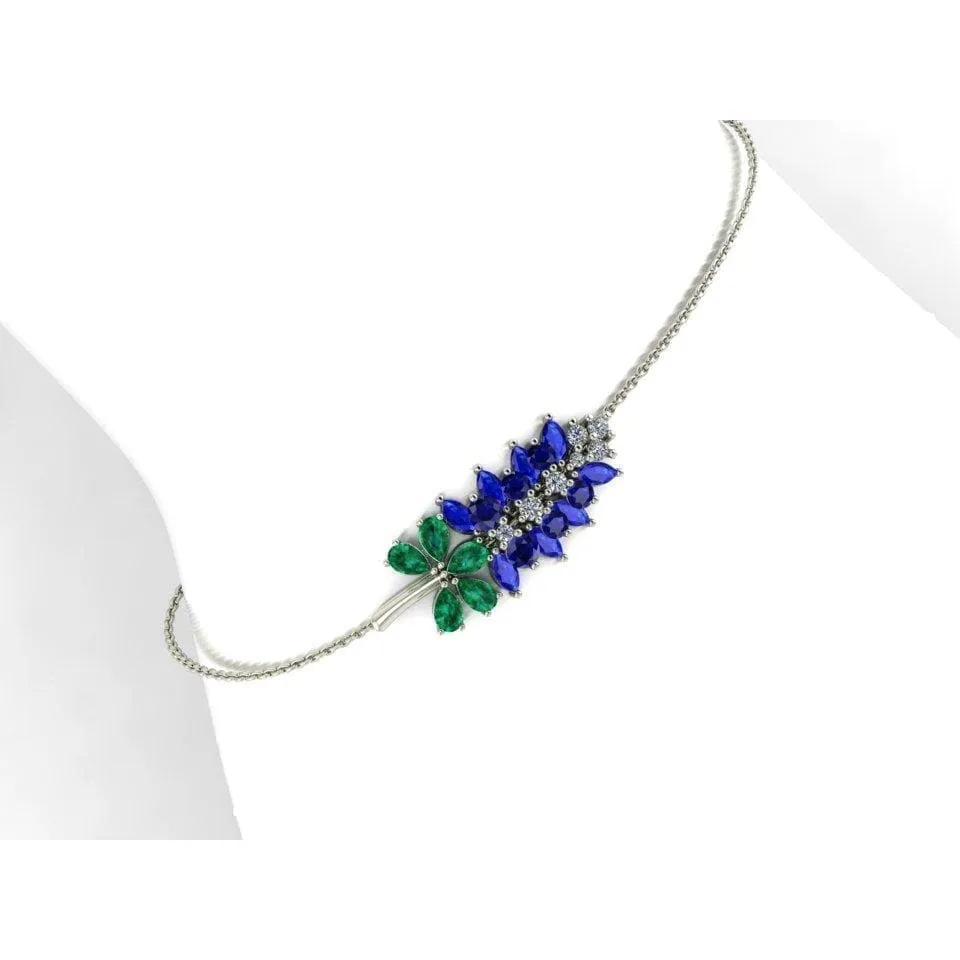 Original Texas Bluebonnet Cable Bracelet at Regard Jewelry in Austin, TEXAS