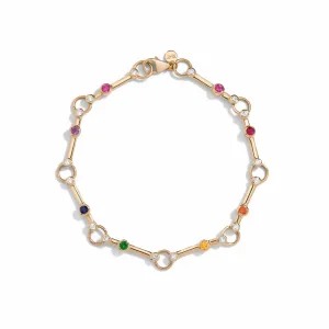 pathway bracelet, rainbow sapphire