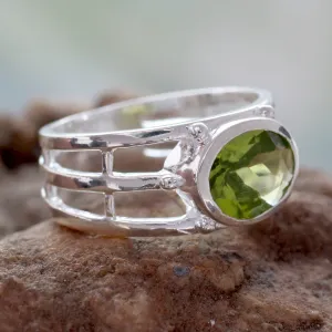 Peridot Ring Crafted of Sterling Silver - Forest Glow | NOVICA