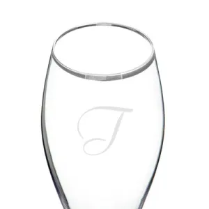 Personalized 7 oz. Silver Rim Champagne Flutes (Set of 2)