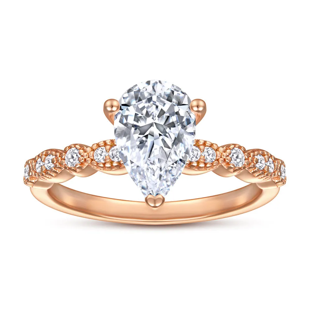 Preorder: Zircon Pear Shaped Engagement Style Ring