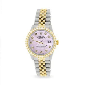 Rolex Datejust 2-Tone Watch 3.05ct Diamond Bezel/Turquoise Diamond Dial TFJ-142508549