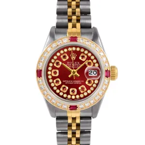 Rolex Datejust 26mm | 6917-TT-RED-STRR-4RBY-JBL