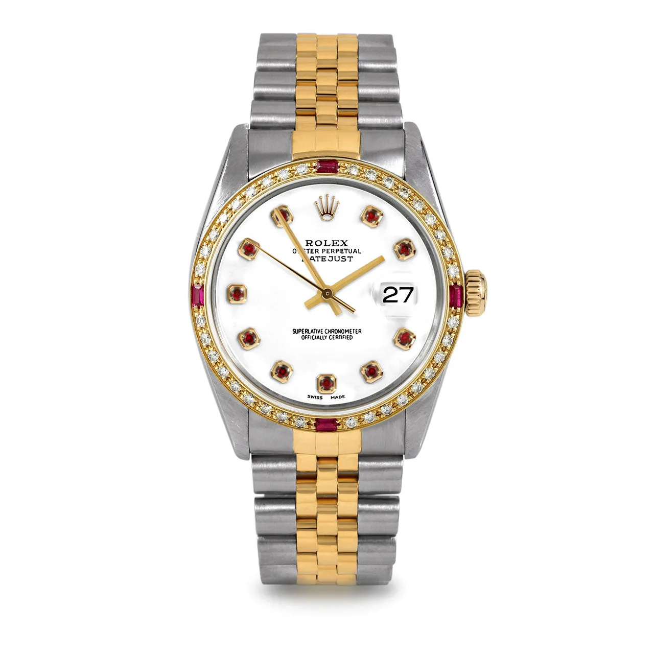Rolex Datejust 36mm | 16013-WHT-RBY-AM-4RBY-JBL